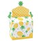 Big Dot of Happiness Tropical Pineapple - Treat Box Party Favors - Summer Party Goodie Gable Boxes - Set of 12
